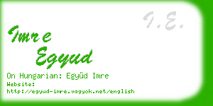 imre egyud business card