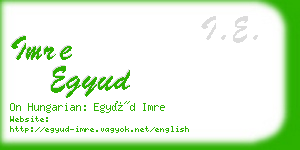 imre egyud business card